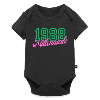 1988 Millennial Digital Keynote Design - Baby Premium short-sleeve bodysuit - black - Front