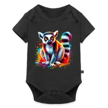 Lémurien - Body à manches courtes Premium Bébé - noir - Devant
