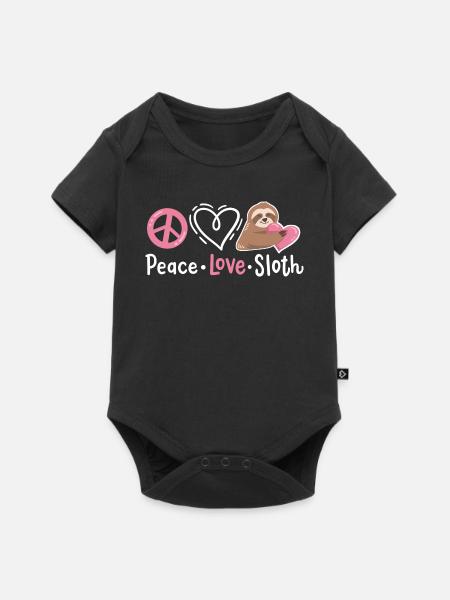 Faultier Liebhaber - Baby Premium Kurzarmbody - Schwarz