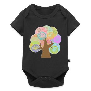 Tree Minimalist - Baby Premium short-sleeve bodysuit - black - Front