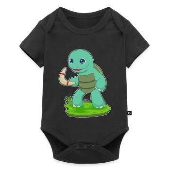 Tortue Boomerang - Body à manches courtes Premium Bébé - noir - Devant