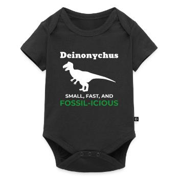 Deinonychus Dinosaur Dino Paleontologist Fossil - Baby Premium short-sleeve bodysuit - black - Front
