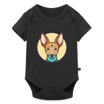 Cirneco Dell Etna Hunderasse Cartoon Kawaii Clipart - Baby Premium Kurzarmbody - Schwarz - Vorne