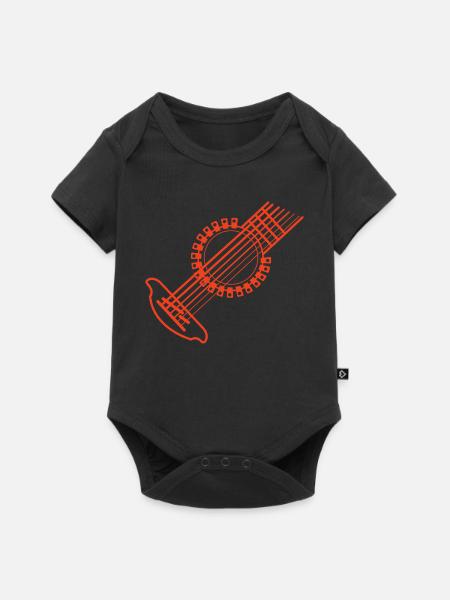 Gitarre musiker - Baby Premium Kurzarmbody - Schwarz