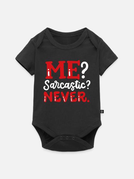 Sarkastisch lustiger Sarkasmus - Baby Premium Kurzarmbody - Schwarz