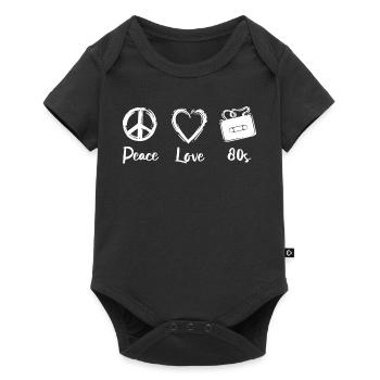Peace Love 80s - Baby Premium short-sleeve bodysuit - black - Front