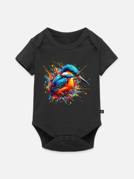 Eisvogel - Baby Premium Kurzarmbody - Schwarz