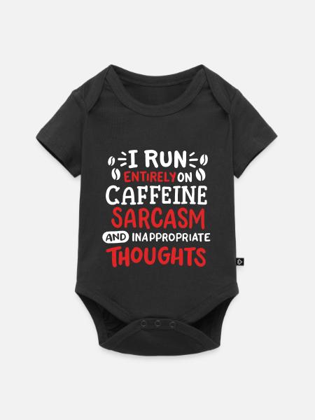 Sarkasmus sarkastischer Humor - Baby Premium Kurzarmbody - Schwarz