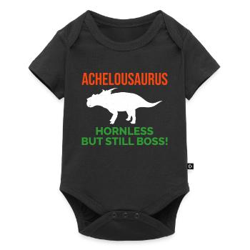 Achelousaurus dinosaure dinosaure dinosaure fossile de paléontologue - Body à manches courtes Premium Bébé - noir - Devant