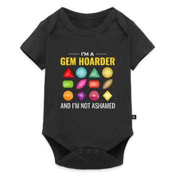 Crystal Collecting Rock Hunting Mineral Collector - Baby Premium short-sleeve bodysuit - black - Front