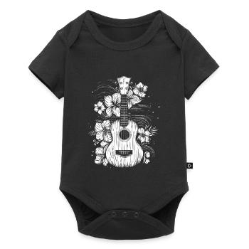 Ukulele Comic Look - Baby Premium Kurzarmbody - Schwarz - Vorne