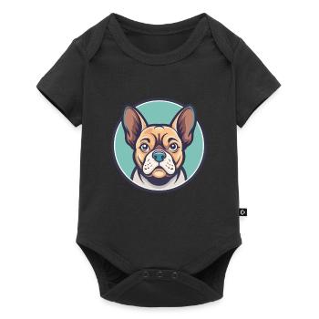 Braque Auvergne Dog Breed Cartoon Kawaii Clipart - Baby Premium short-sleeve bodysuit - black - Front