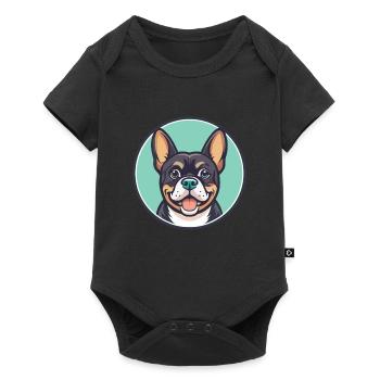 Cao De Castro Laboreiro Race Chien Dessin Animé Kawaii - Body à manches courtes Premium Bébé - noir - Devant