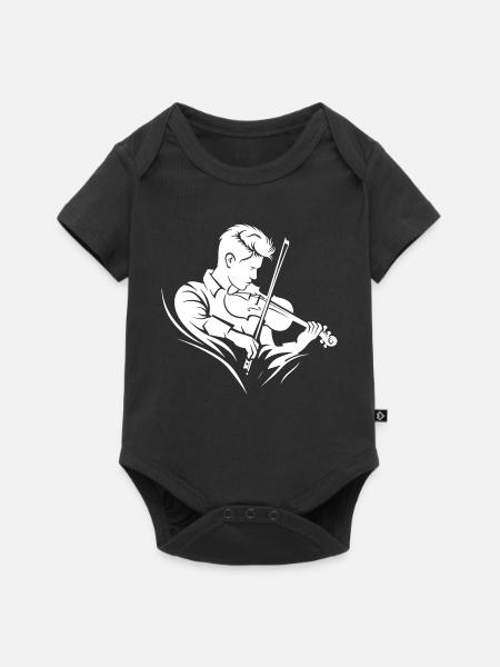 Violinist - Baby Premium Kurzarmbody - Schwarz