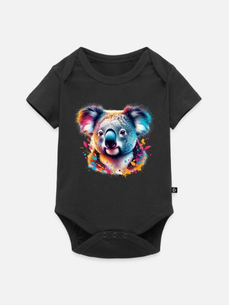 Koala - Baby Premium Kurzarmbody - Schwarz