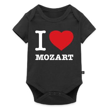 I LOVE MOZART - Baby Premium short-sleeve bodysuit - black - Front