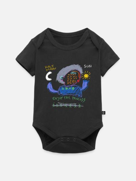 Enjoy the process - Baby Premium Kurzarmbody - Schwarz