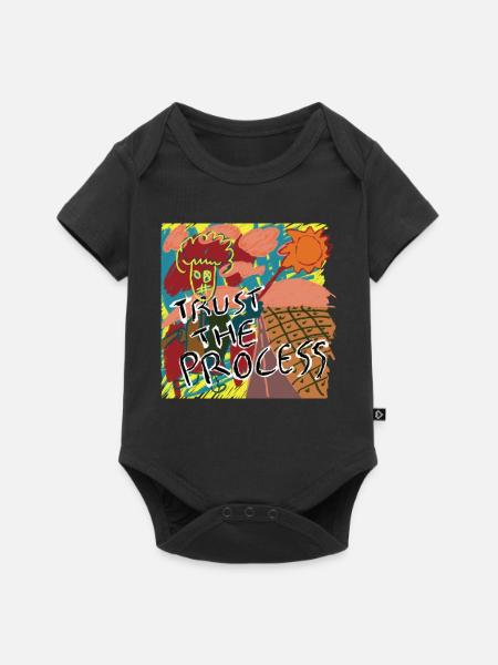 Trust the process - Baby Premium Kurzarmbody - Schwarz