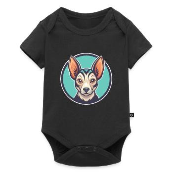 Péruvien Inca Orchidée Chien Race Dessin Animé Kawaii Pet - Body à manches courtes Premium Bébé - noir - Devant