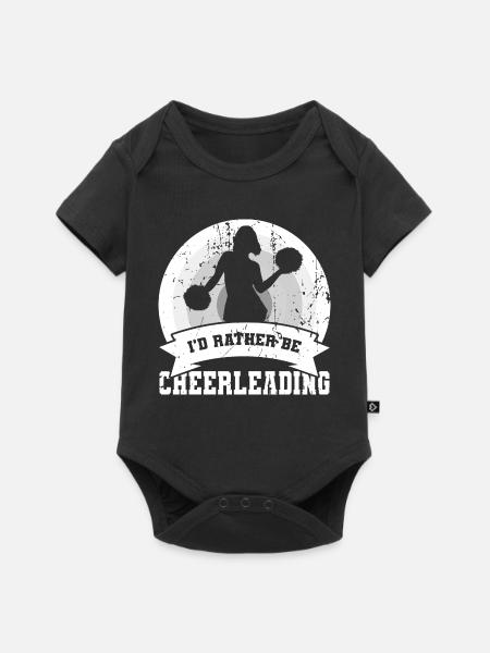I’d Rather Be Cheerleading - Baby Premium Kurzarmbody - Schwarz