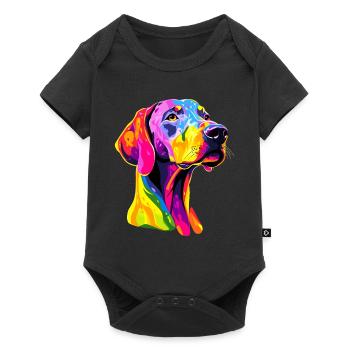 Great Dane Hatz Male Saupacker Great Dane - Baby Premium short-sleeve bodysuit - black - Front