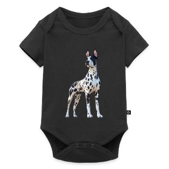 Great Dane Hatz Male Saupacker Great Dane - Baby Premium short-sleeve bodysuit - black - Front