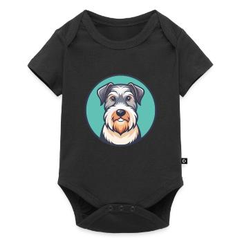 Sealyham Terrier Dog Breed Cartoon Kawaii Clipart - Baby Premium short-sleeve bodysuit - black - Front