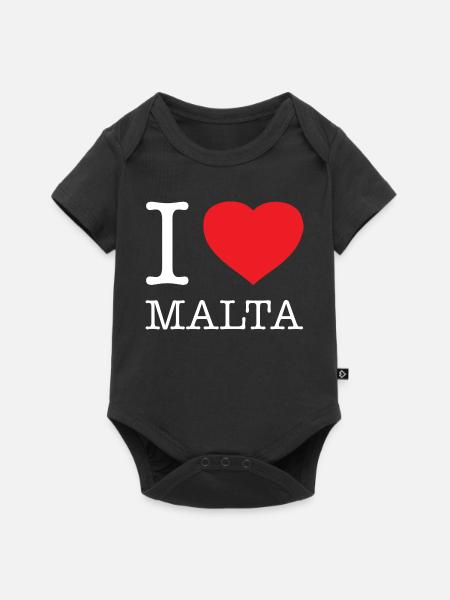 I LOVE MALTA - Baby Premium Kurzarmbody - Schwarz