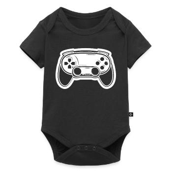 Dessin de manette de jeu vidéo - Body à manches courtes Premium Bébé - noir - Devant