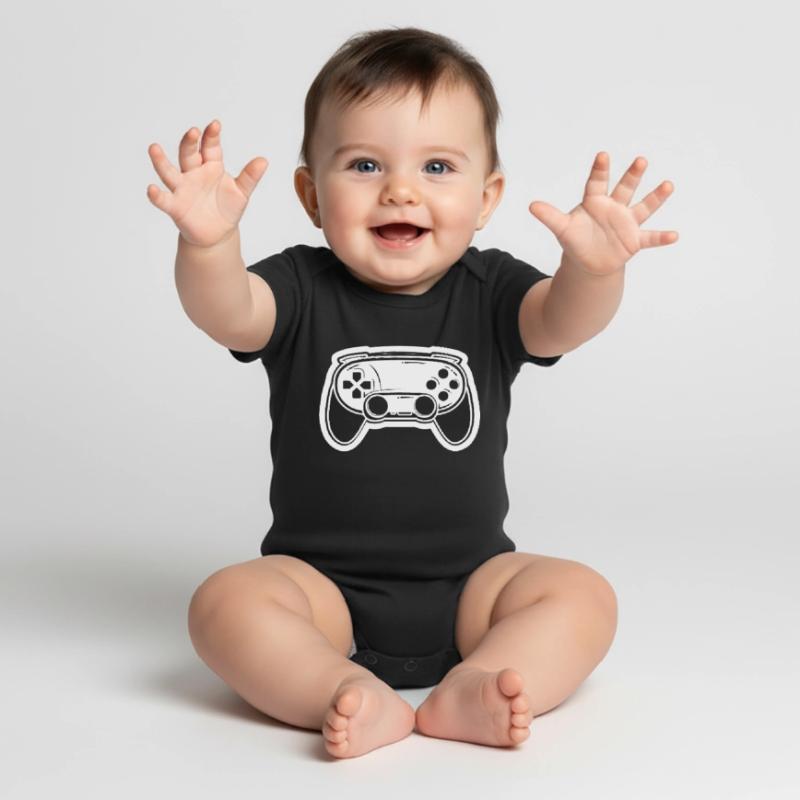 Videospiel Controller Zeichnung Baby Premium Kurzarmbody