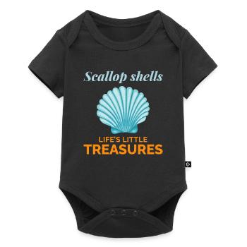 Scallop Seashells Collector Beachcomber Shellfish - Baby Premium short-sleeve bodysuit - black - Front