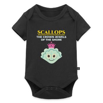 Scallop Seashells Collector Beachcomber Shellfish - Baby Premium short-sleeve bodysuit - black - Front