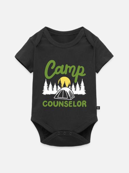 Camping Camp-Betreuer - Baby Premium Kurzarmbody - Schwarz