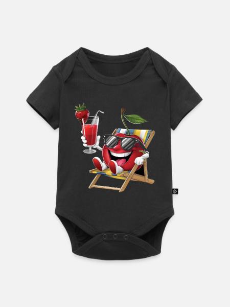 Cherry - Baby Premium Kurzarmbody - Schwarz