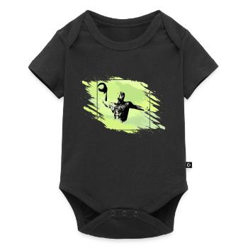 Water polo - water polo players throwing - Baby Premium short-sleeve bodysuit - black - Front