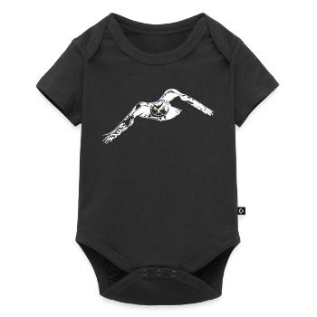 Uhu lineart - Baby Premium Kurzarmbody - Schwarz - Vorne