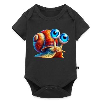 Snail - Baby Premium short-sleeve bodysuit - black - Front