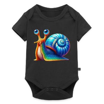 Snail - Baby Premium short-sleeve bodysuit - black - Front