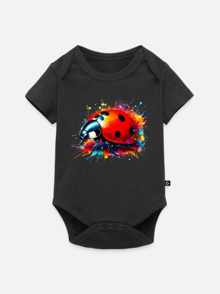 Marienkäfer - Baby Premium Kurzarmbody - Schwarz