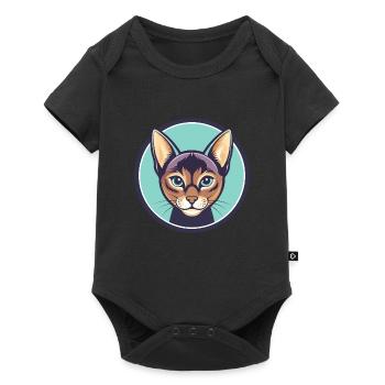 Havana Brown Chat Race Dessin Animé Kawaii Animal Pet - Body à manches courtes Premium Bébé - noir - Devant