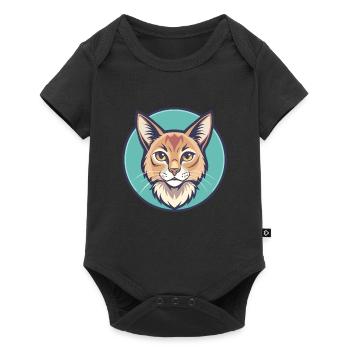 Somali Cat Breed Cartoon Kawaii Animal Pet - Baby Premium short-sleeve bodysuit - black - Front