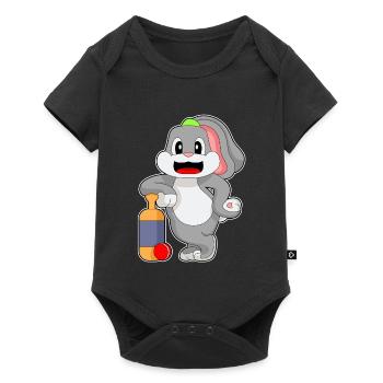 Battes de cricket Bunny Cricket - Body à manches courtes Premium Bébé - noir - Devant