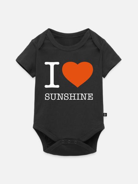 I LOVE SUNSHINE Sonne - Baby Premium Kurzarmbody - Schwarz