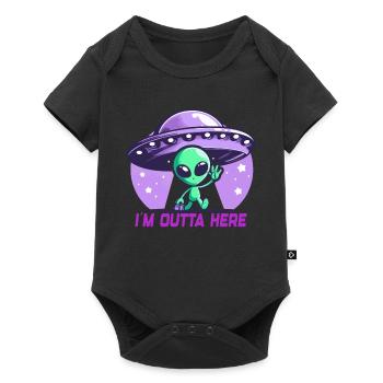 Extraterrestre, je suis hors d’ici Extraterrestres - Body à manches courtes Premium Bébé - noir - Devant