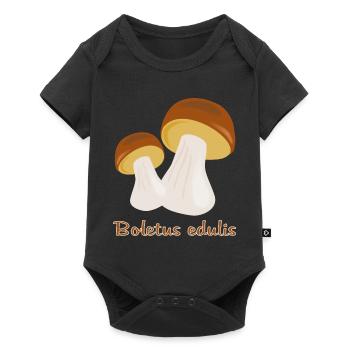 Champignons d’automne - Body à manches courtes Premium Bébé - noir - Devant