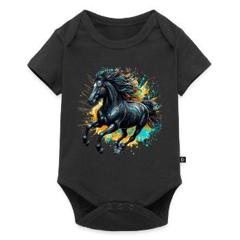 Cheval - Body à manches courtes Premium Bébé - noir - Devant