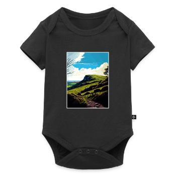 Mendip Hills Anob Travel Poster Souvenir Paint WPA - Baby Premium short-sleeve bodysuit - black - Front