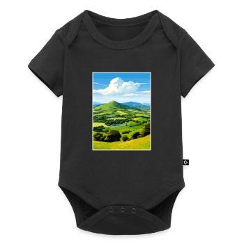 Malvern Hills Aonb Travel Poster Souvenir Paint WP - Baby Premium short-sleeve bodysuit - black - Front