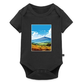 Mourne Mountains Aonb Travel Poster Souvenir WPA - Baby Premium short-sleeve bodysuit - black - Front