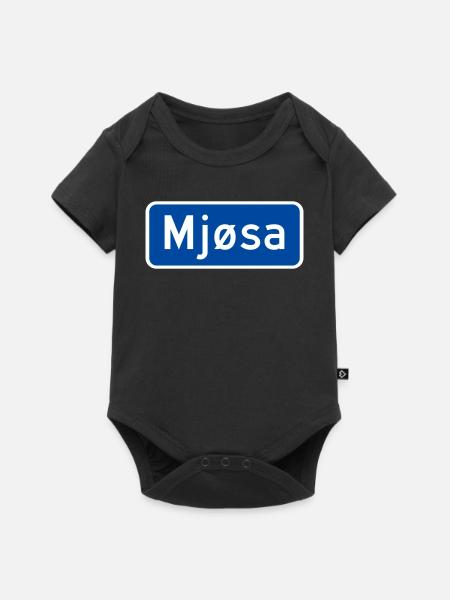 Der Mjøsa-See - Baby Premium Kurzarmbody - Schwarz